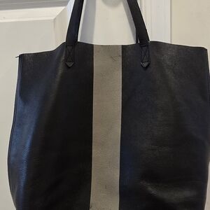 Madewell Black and Gray Hobo Bag